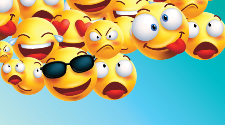 Variety of emoji faces